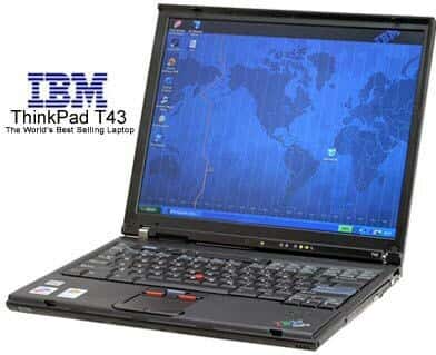 لپ تاپ دست دوم استوک آی بی ام ThinkPad T43 Celeron 1.86GHz  40Gb55148